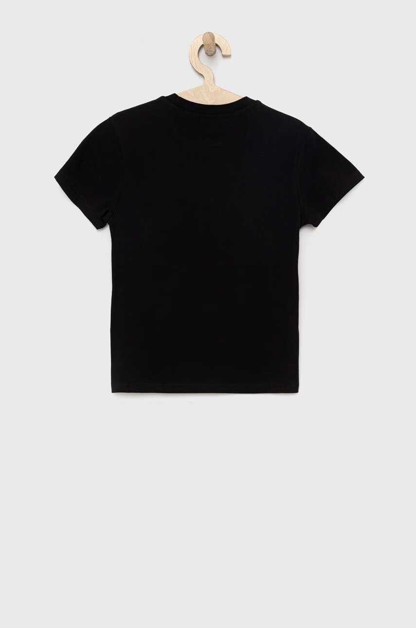 Vans Детска памучна тениска ELEVATED FLORAL CREW Black в черно с принт - Pepit.bg