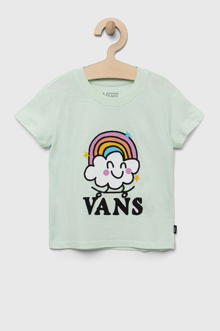 Vans Детска памучна тениска RAINBOW SKATE CLEARLY AQUA - Pepit.bg