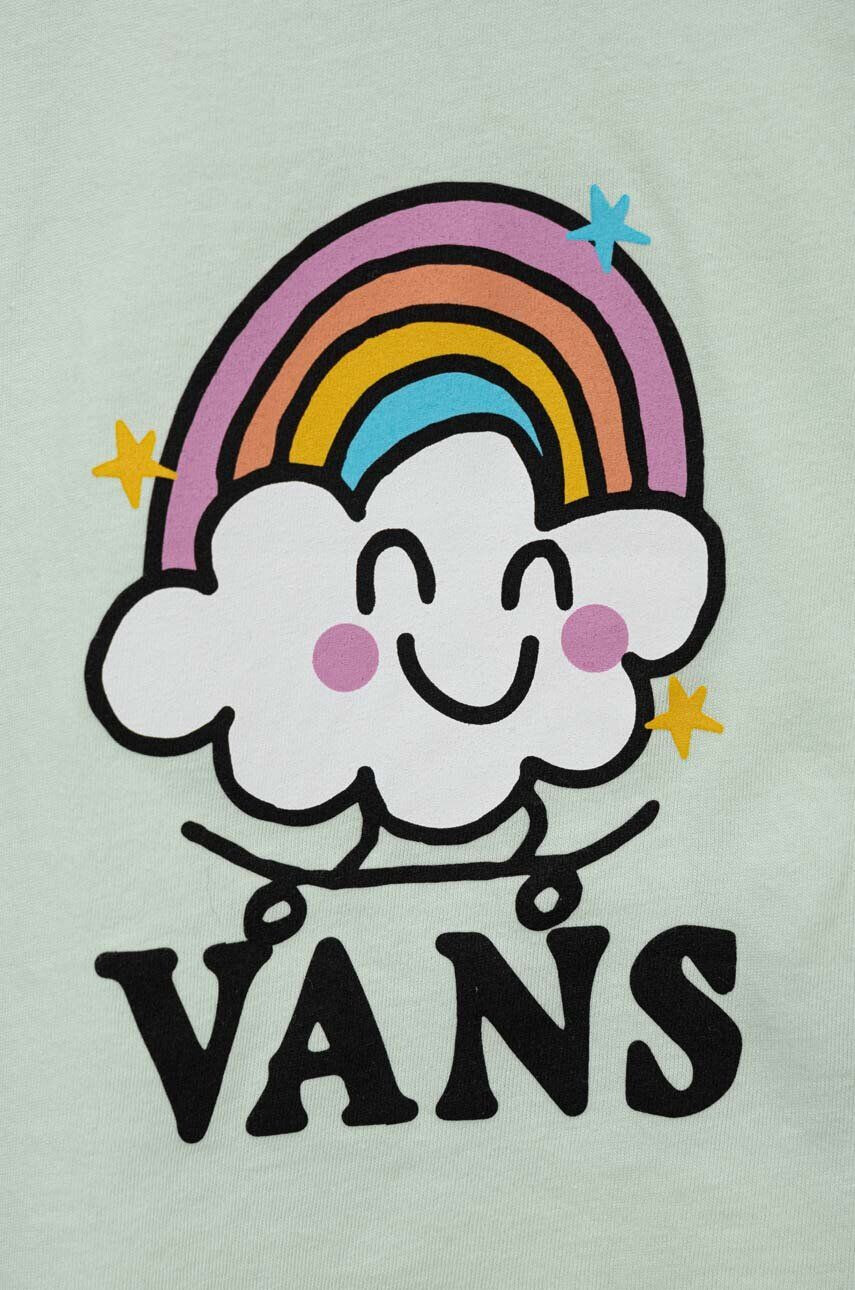 Vans Детска памучна тениска RAINBOW SKATE CLEARLY AQUA - Pepit.bg