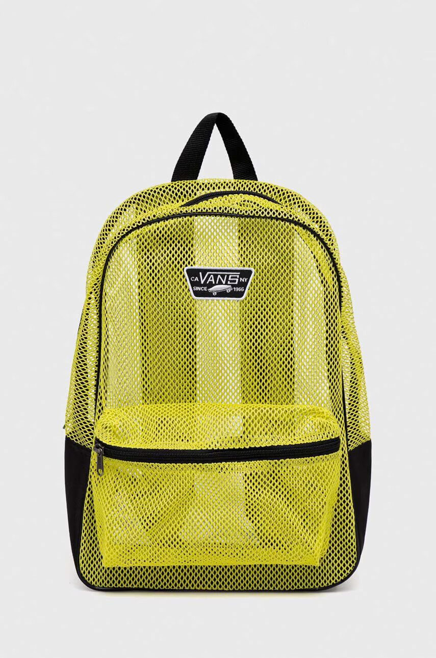 Vans Детска раница MESH NEW SKOOL BACKPACK EVENING PRIMROS в жълто голям размер с апликация - Pepit.bg