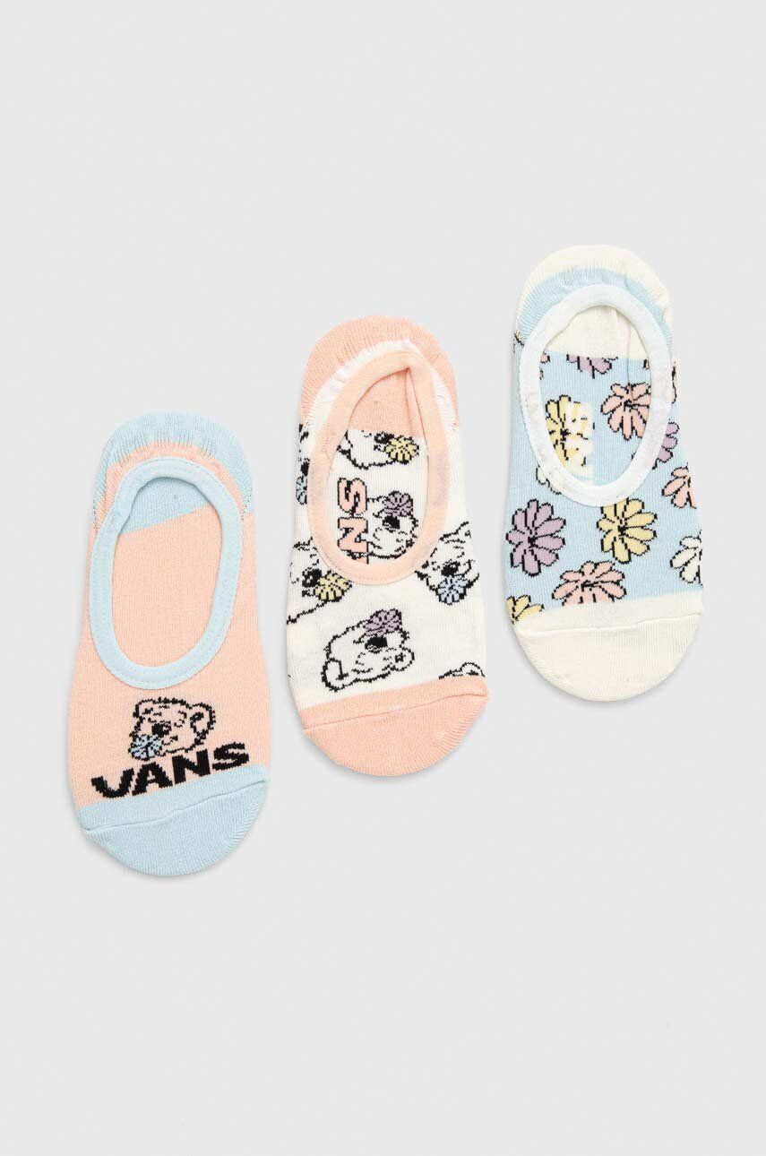 Vans Детски чорапи BEAR FRIENDS CANOODLE TROPICAL PEACH (3 чифта) в оранжево - Pepit.bg