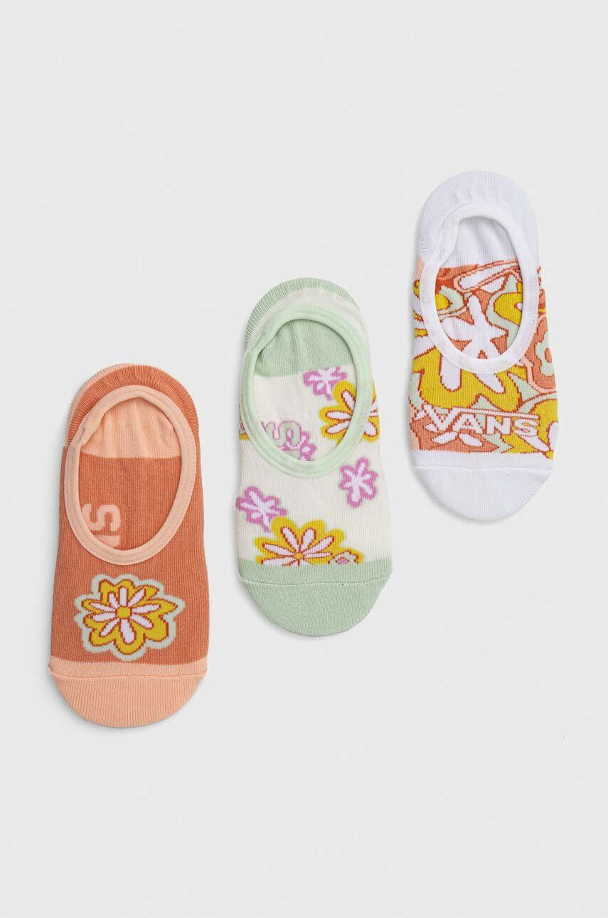 Vans Детски чорапи PSYCHEDELIC FLORAL CANO SUN BAKED (2 чифта) в оранжево - Pepit.bg