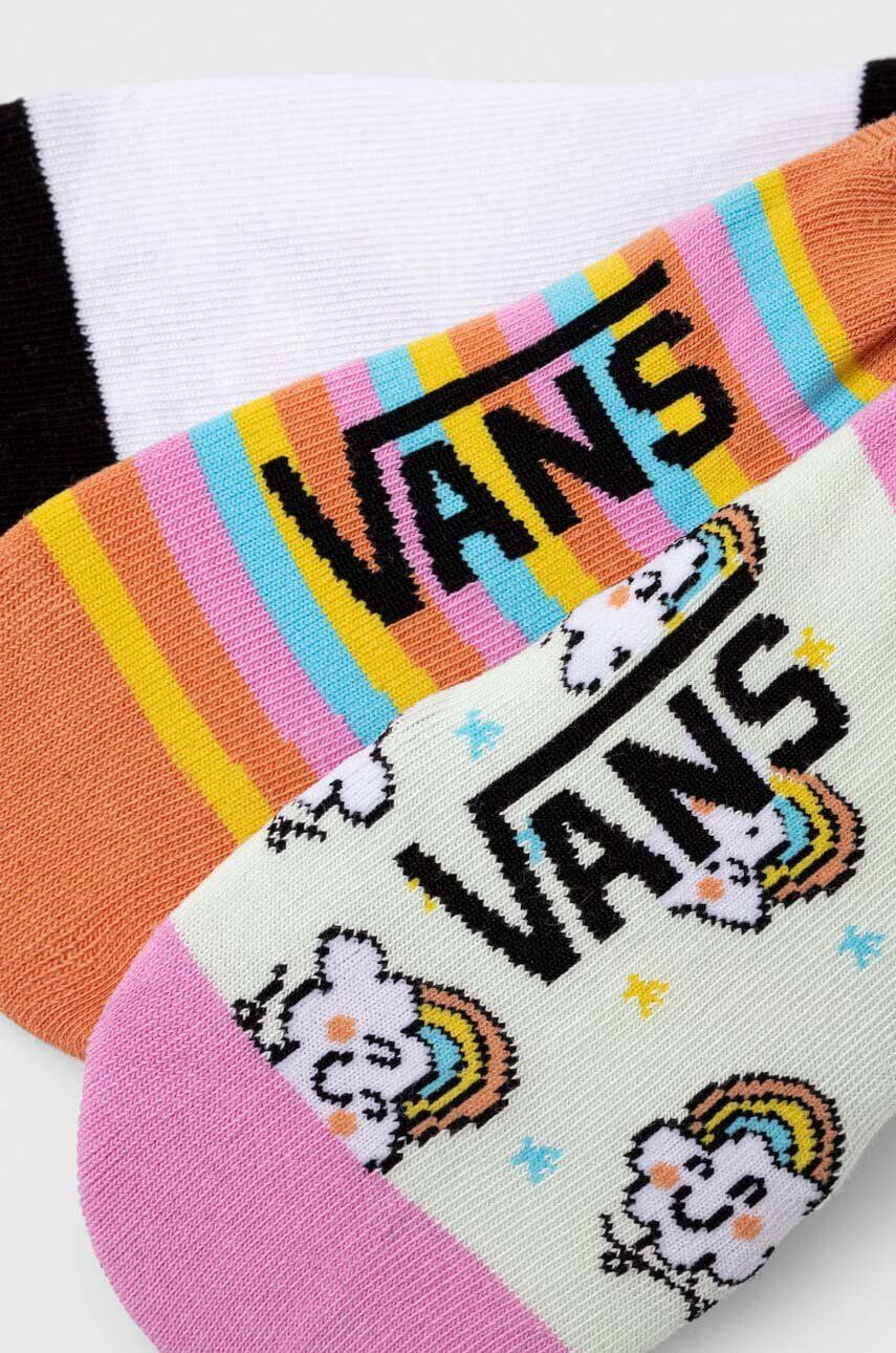 Vans Детски чорапи RAINBOW RIDER CANOODLE White/Black (3 чифта) - Pepit.bg