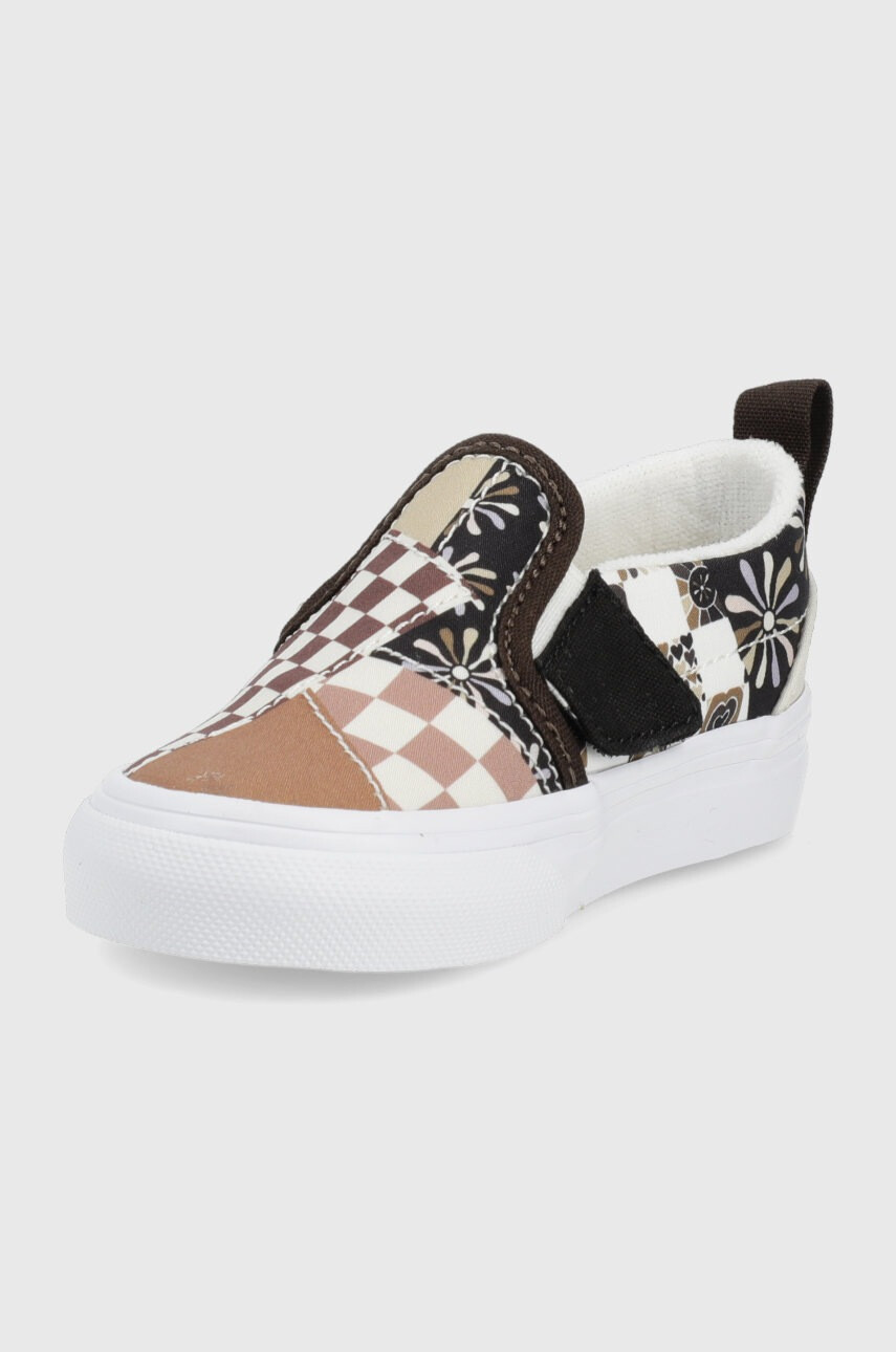 Vans Детски ниски кецове в кафяво - Pepit.bg