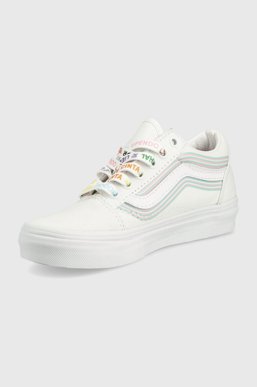 Vans Детски ниски кецове в бяло - Pepit.bg