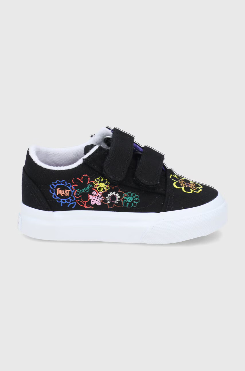 Vans Детски ниски кецове в черно - Pepit.bg