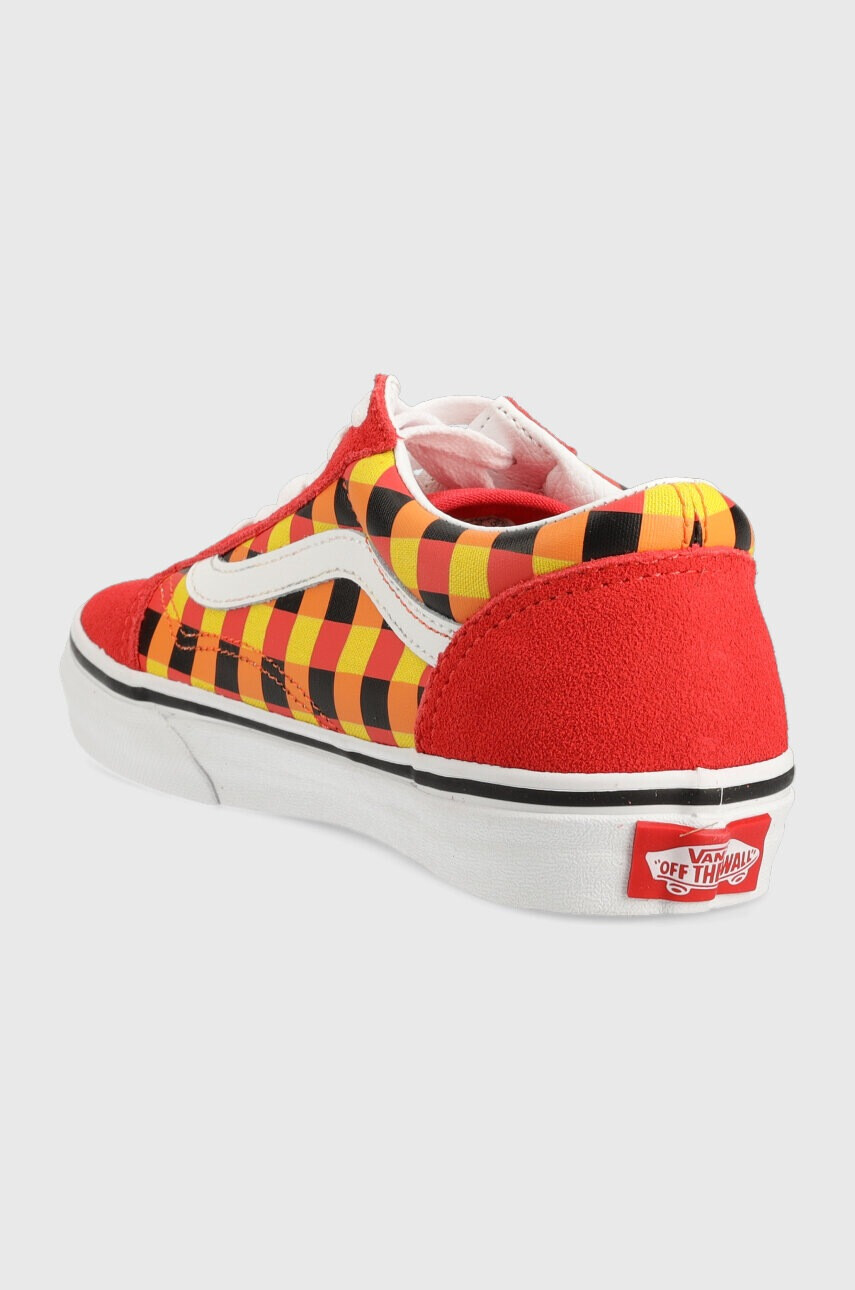 Vans Детски ниски кецове JN Old Skool GLOW MULTI в червено - Pepit.bg