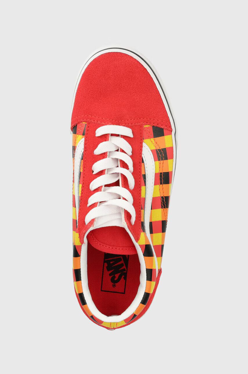Vans Детски ниски кецове JN Old Skool GLOW MULTI в червено - Pepit.bg