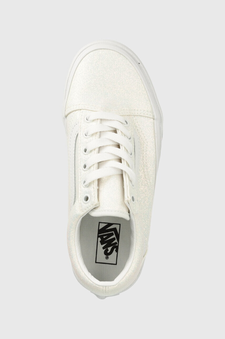 Vans Детски ниски кецове JN Old Skool GLTR WHITE в бяло - Pepit.bg
