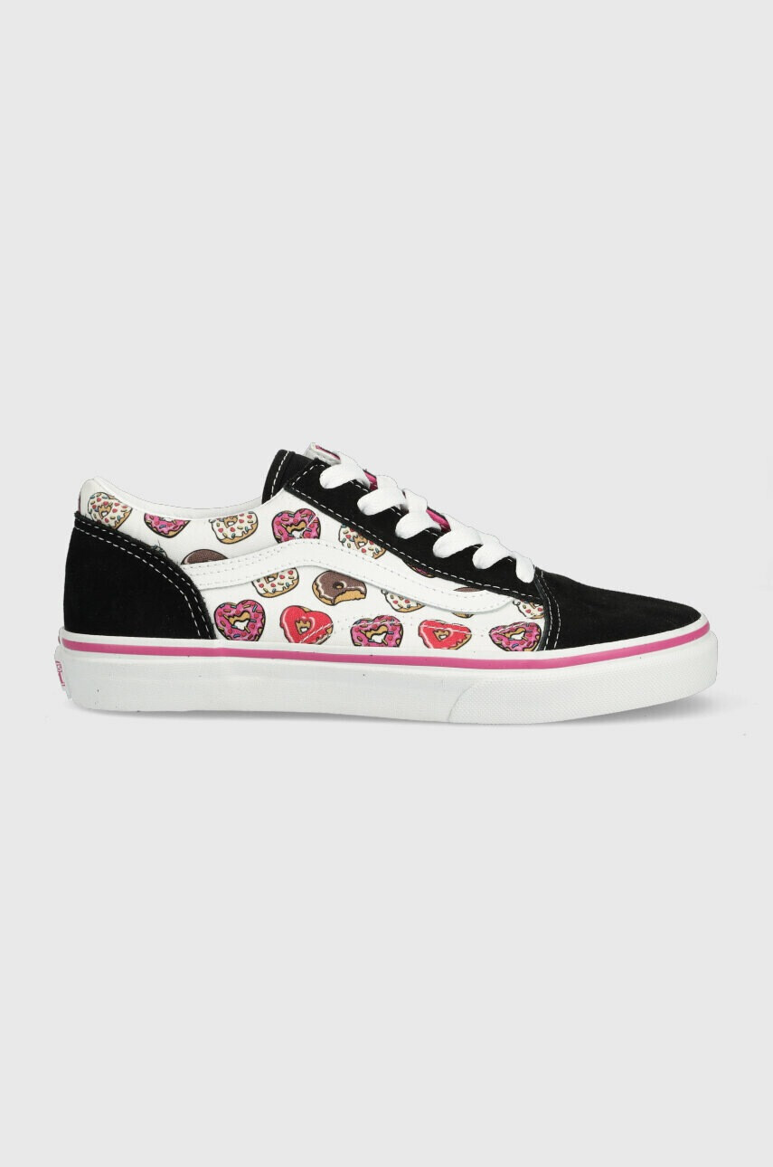 Vans Детски ниски кецове JN Old Skool LOVE BLKPK в черно - Pepit.bg