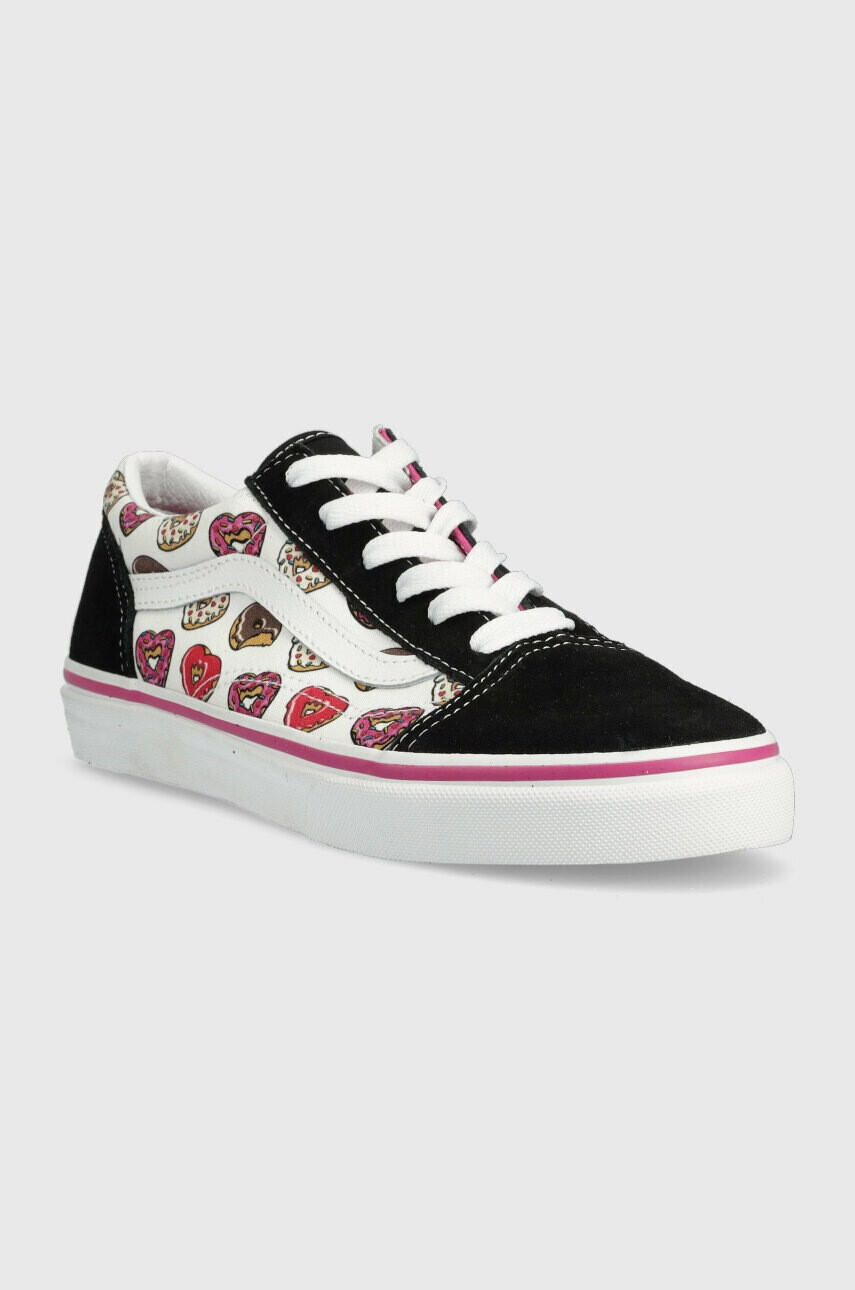 Vans Детски ниски кецове JN Old Skool LOVE BLKPK в черно - Pepit.bg