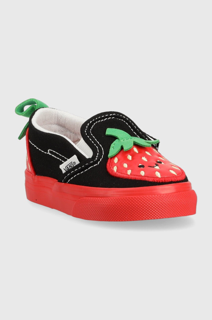 Vans Детски ниски кецове Slip On V Berry DRDBL в черно - Pepit.bg