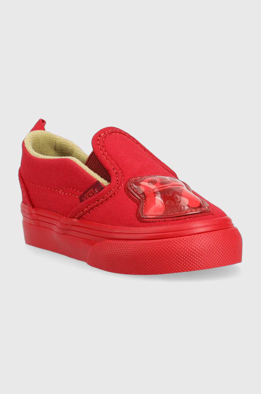 Vans Детски ниски кецове Slip-On V HARIBO HARB GOLD в червено - Pepit.bg