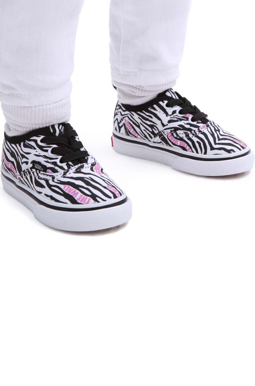 Vans Детски ниски кецове TD Authentic Elastic ZEBR MDBLU в черно - Pepit.bg