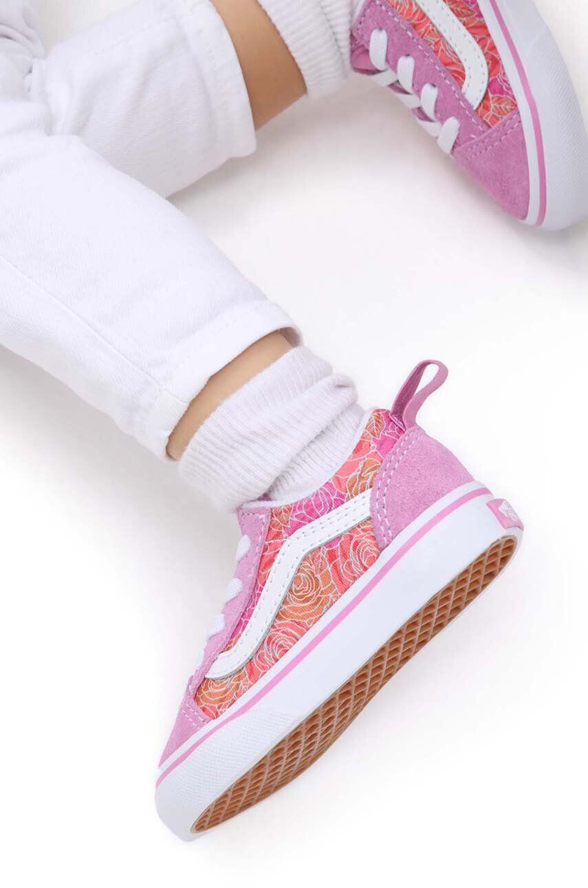 Vans Детски ниски кецове TD Old Skool Elastic Lace ROSE DKBLU в лилаво - Pepit.bg