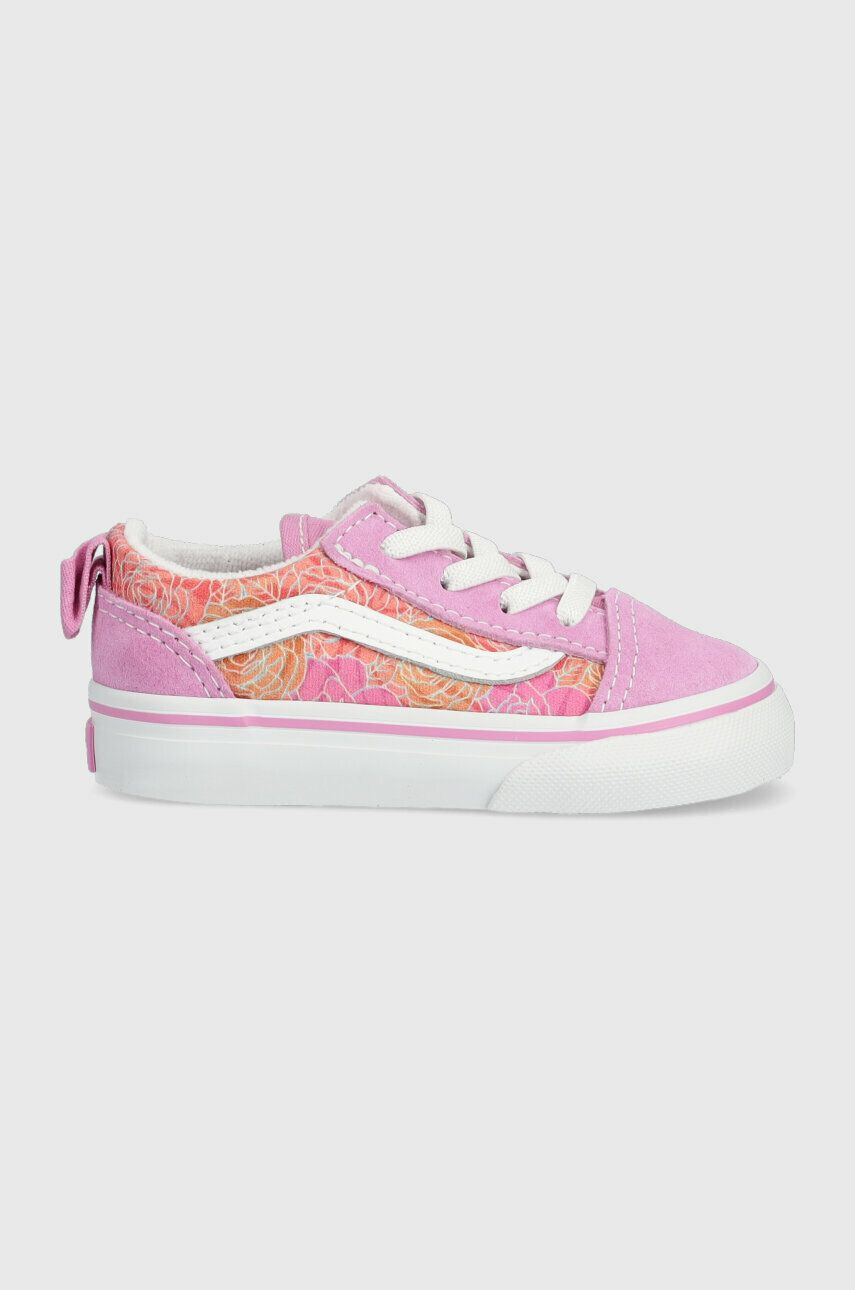 Vans Детски ниски кецове TD Old Skool Elastic Lace ROSE DKBLU в лилаво - Pepit.bg