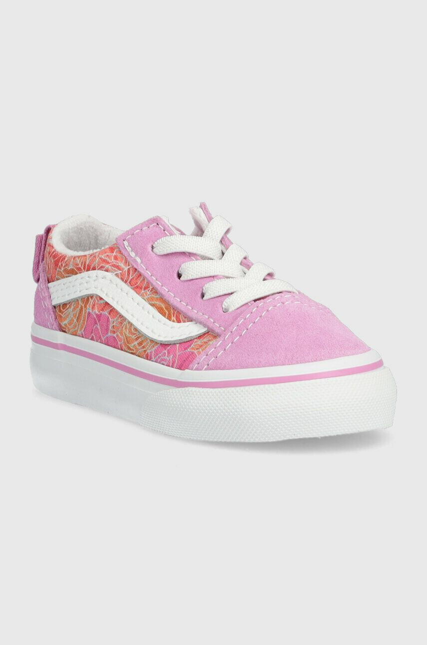 Vans Детски ниски кецове TD Old Skool Elastic Lace ROSE DKBLU в лилаво - Pepit.bg