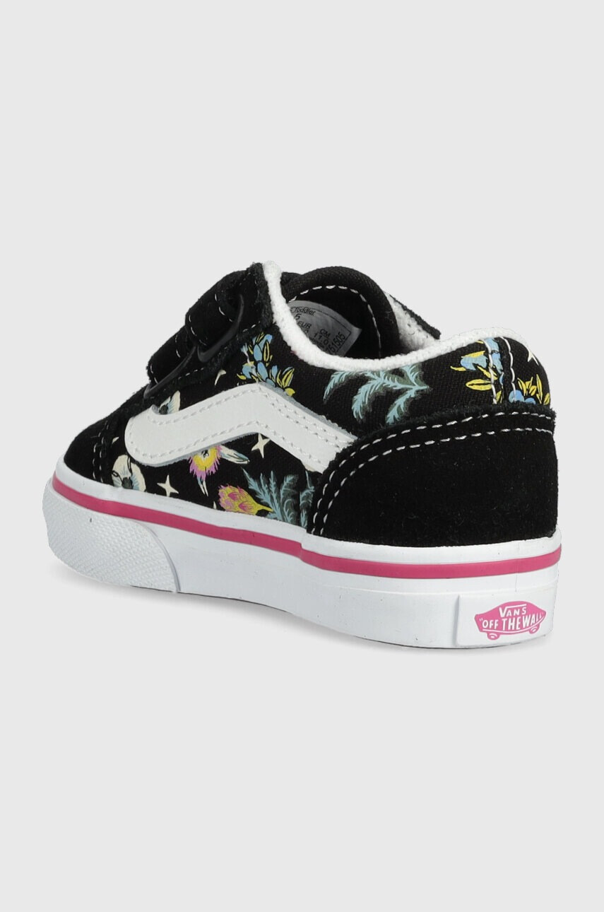 Vans Детски ниски кецове TD Old Skool V FLRL BLACK в черно - Pepit.bg