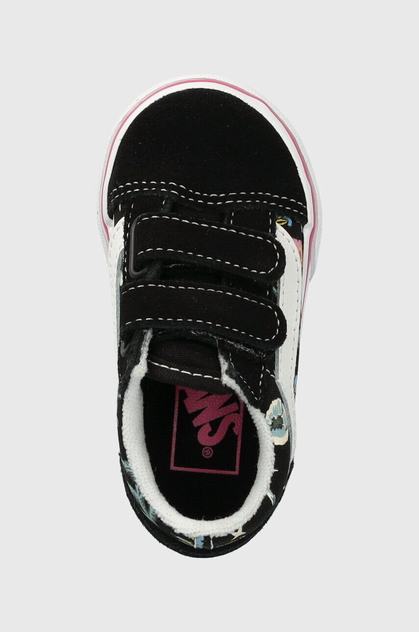 Vans Детски ниски кецове TD Old Skool V FLRL BLACK в черно - Pepit.bg