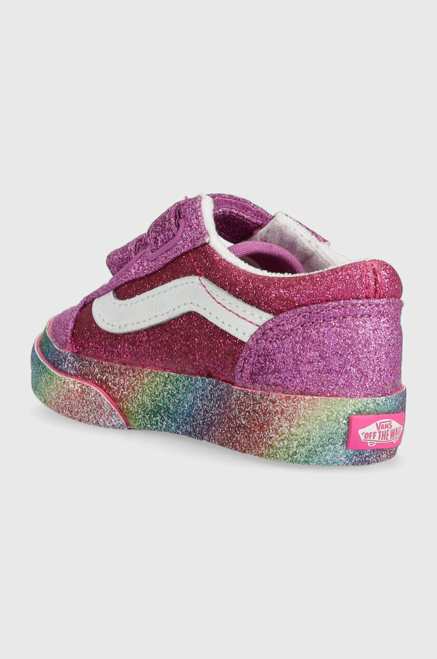 Vans Детски ниски кецове TD Old Skool V GLIT MULTI в лилаво - Pepit.bg