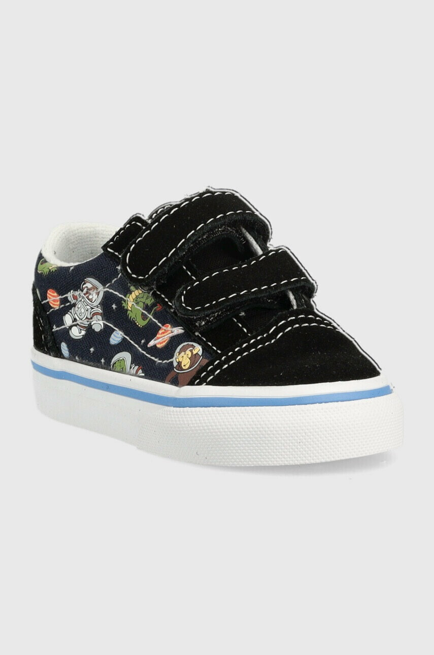 Vans Детски ниски кецове TD Old Skool V GLOW BLKBU В черно - Pepit.bg