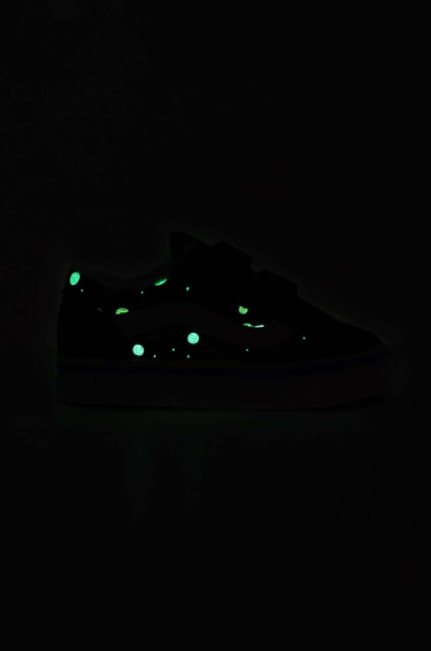 Vans Детски ниски кецове TD Old Skool V GLOW BLKBU В черно - Pepit.bg