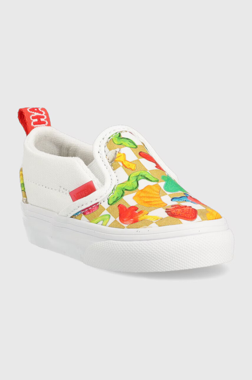 Vans Детски ниски кецове TD Slip-On V HARB CHBD в бяло - Pepit.bg
