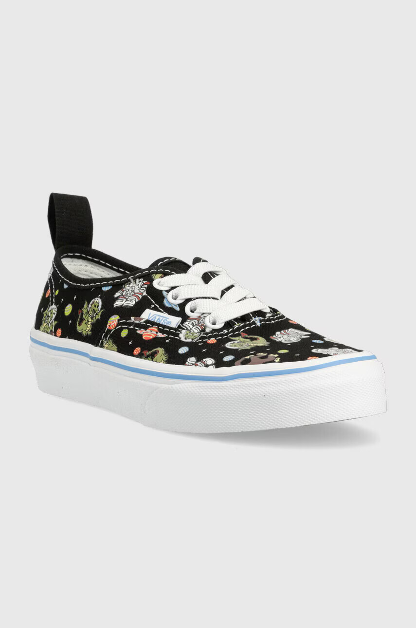Vans Детски ниски кецове UY Authentic Elastic GLOW BLKBU в черно - Pepit.bg