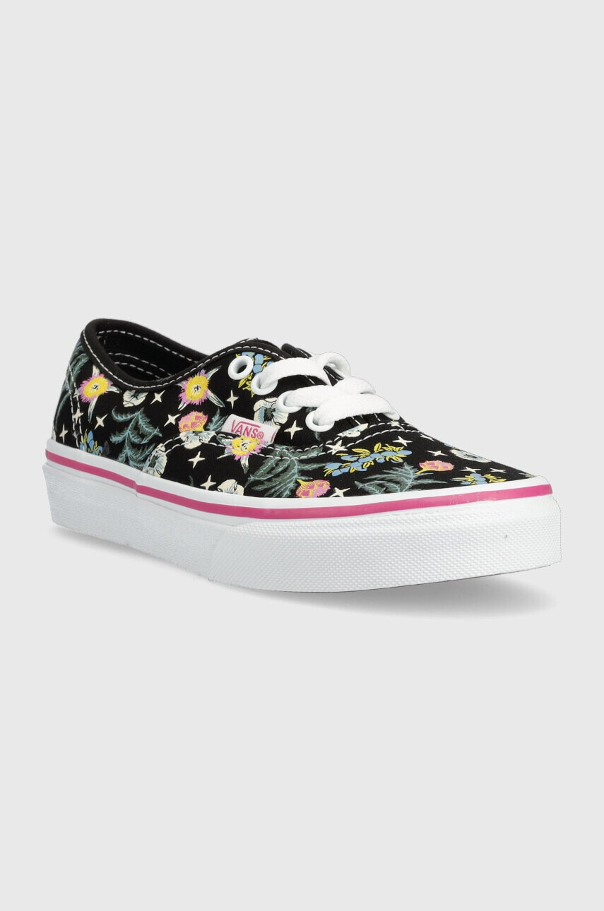 Vans Детски ниски кецове UY Authentic FLRL BLACK в черно - Pepit.bg