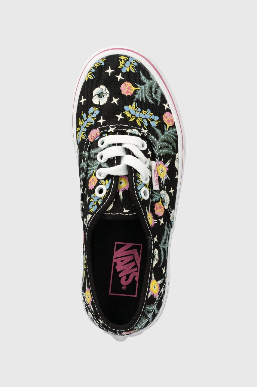 Vans Детски ниски кецове UY Authentic FLRL BLACK в черно - Pepit.bg