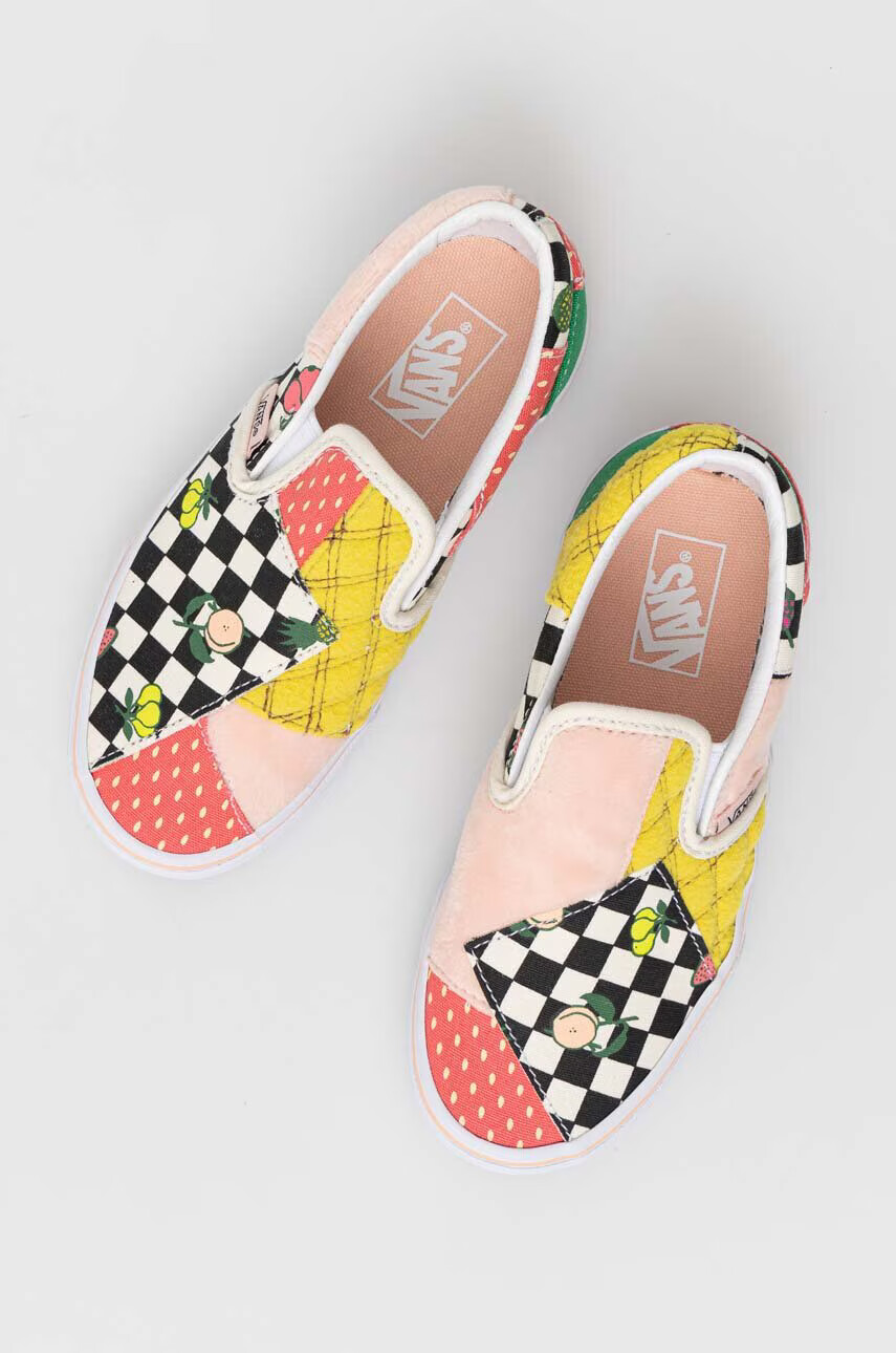 Vans Детски ниски кецове UY Classic Slip On Patch FRTC MDGRE - Pepit.bg