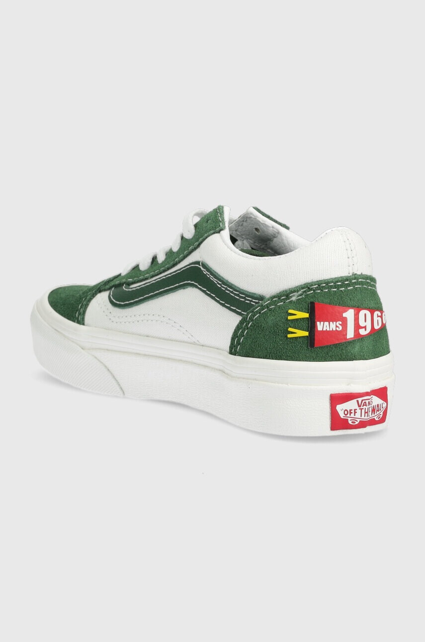 Vans Детски ниски кецове UY Old Skool BLACK В зелено - Pepit.bg