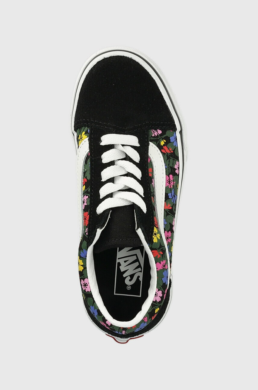 Vans Детски ниски кецове UY Old Skool FLRL BLKWH в черно - Pepit.bg