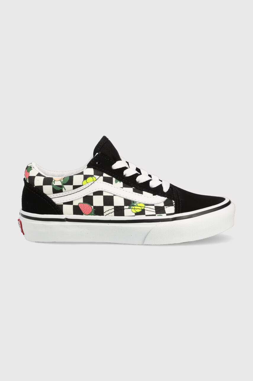Vans Детски ниски кецове UY Old Skool FRTC BLKWH в черно - Pepit.bg