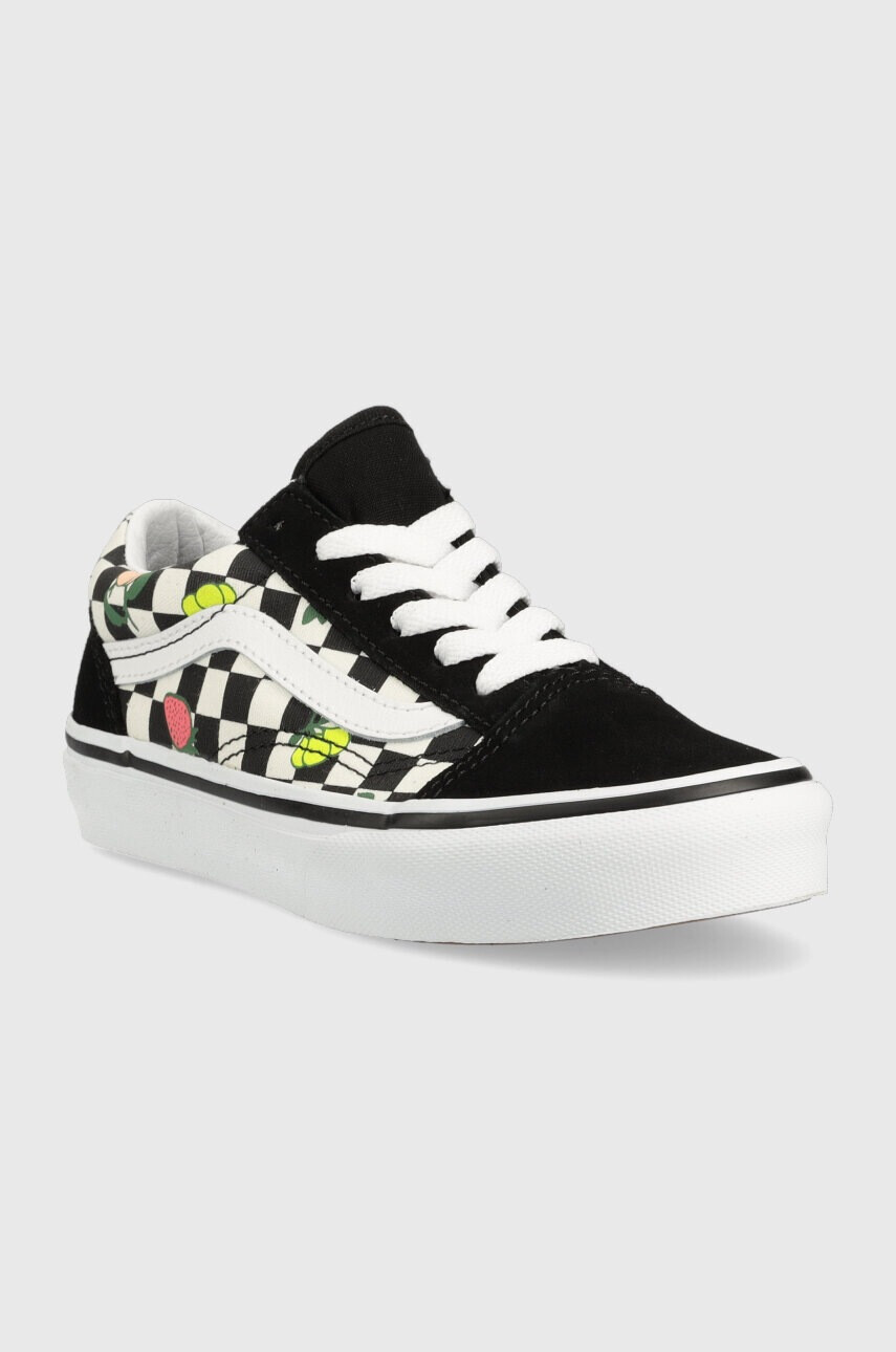 Vans Детски ниски кецове UY Old Skool FRTC BLKWH в черно - Pepit.bg