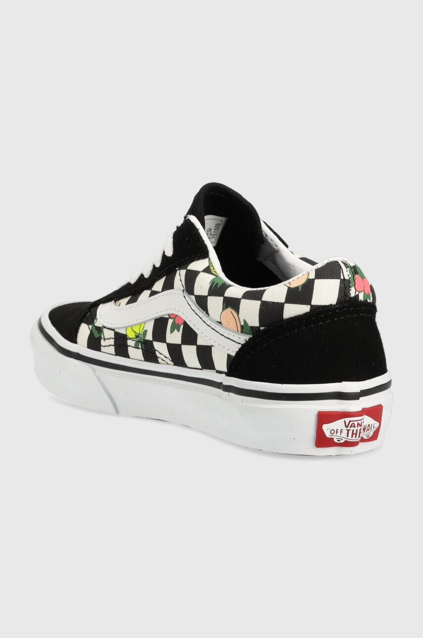 Vans Детски ниски кецове UY Old Skool FRTC BLKWH в черно - Pepit.bg
