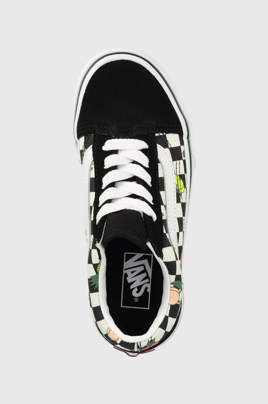 Vans Детски ниски кецове UY Old Skool FRTC BLKWH в черно - Pepit.bg