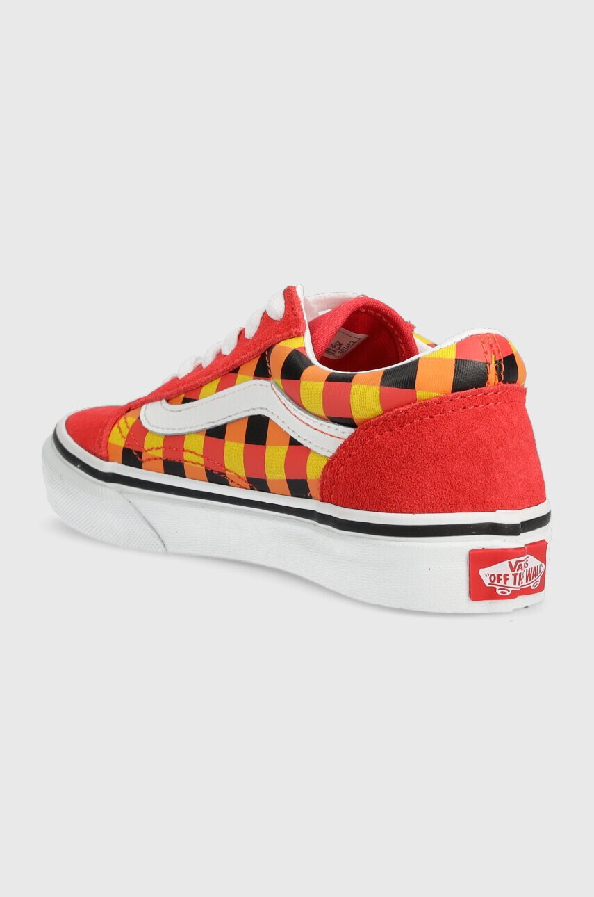 Vans Детски ниски кецове UY Old Skool GLOW MULTI в червено - Pepit.bg