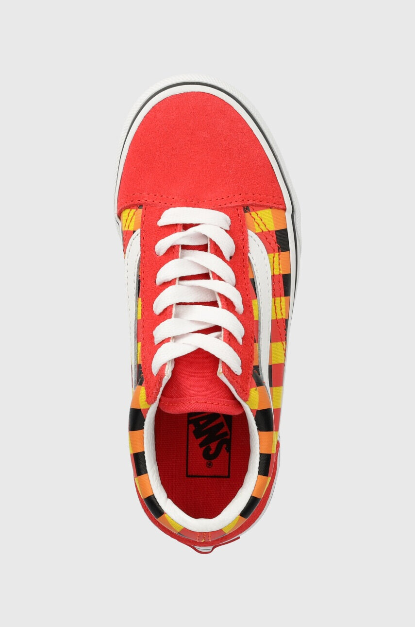 Vans Детски ниски кецове UY Old Skool GLOW MULTI в червено - Pepit.bg
