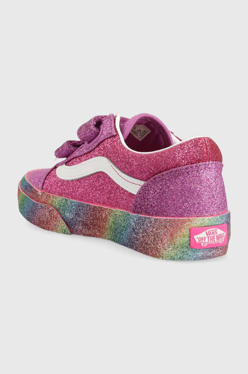 Vans Детски ниски кецове UY Old Skool V GLIT MULTI в лилаво - Pepit.bg