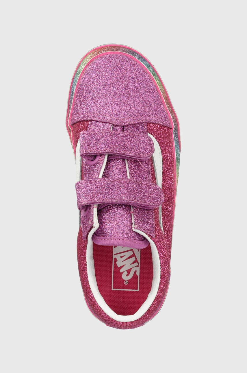 Vans Детски ниски кецове UY Old Skool V GLIT MULTI в лилаво - Pepit.bg