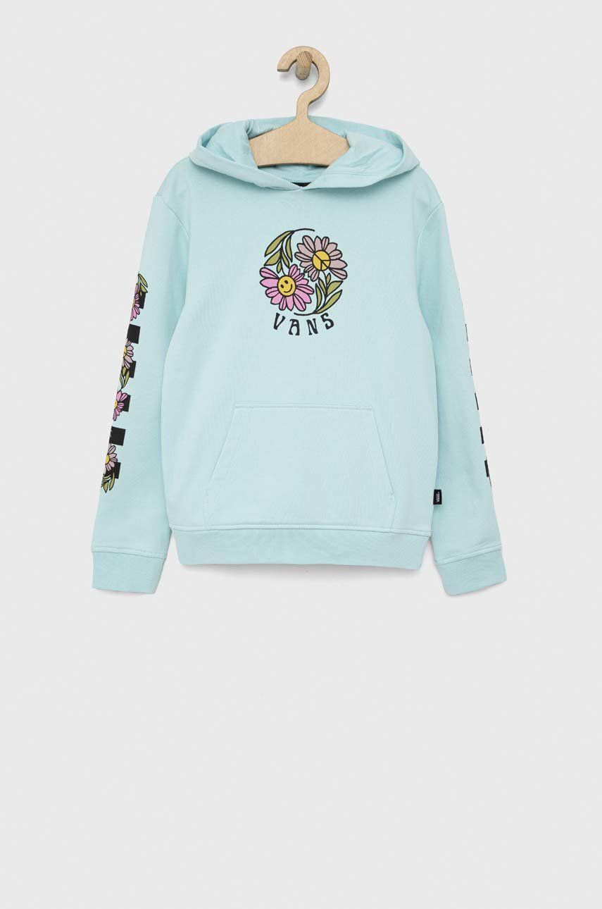 Vans Детски памучен суичър ELEVATED MINDS HOODIE BLUE GLOW - Pepit.bg