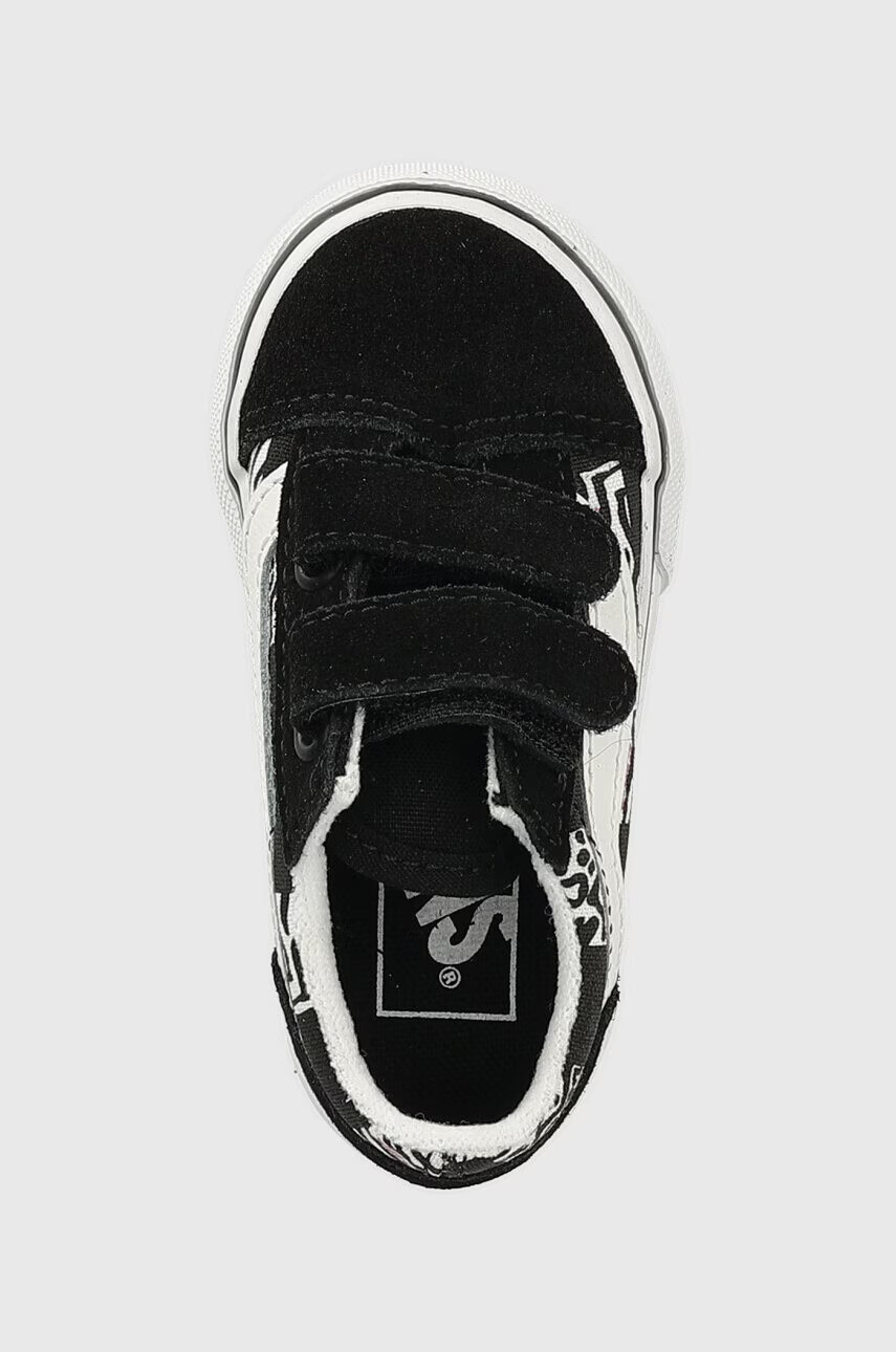 Vans Детски велурени кецове TD Old Skool V ZEBR BLACK в черно - Pepit.bg