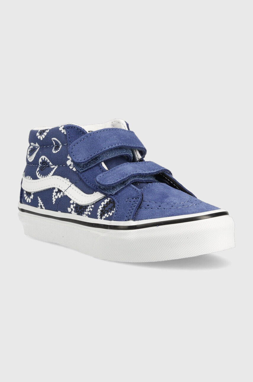 Vans Детски високи кецове в тъмносиньо - Pepit.bg