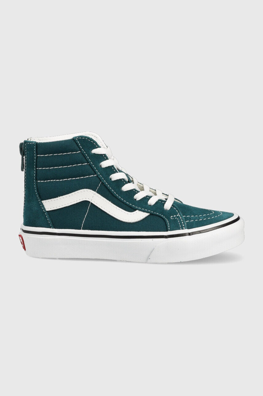 Vans Детски високи кецове в зелено - Pepit.bg