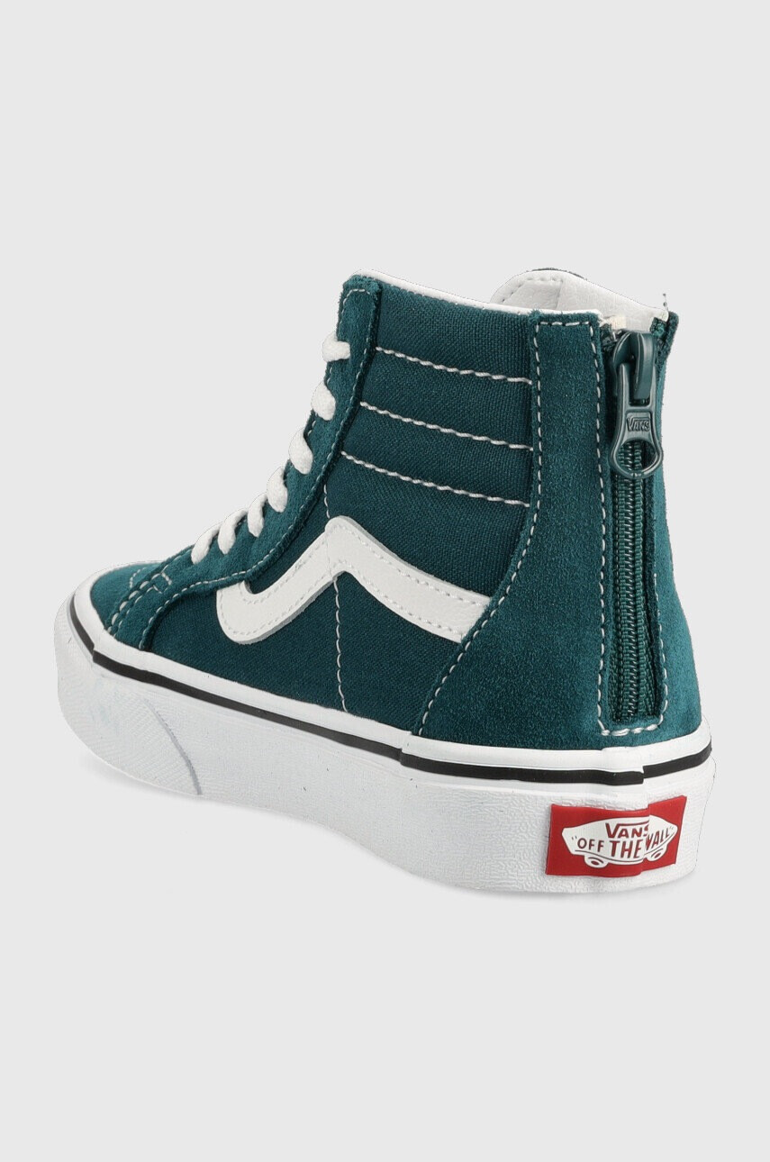 Vans Детски високи кецове в зелено - Pepit.bg