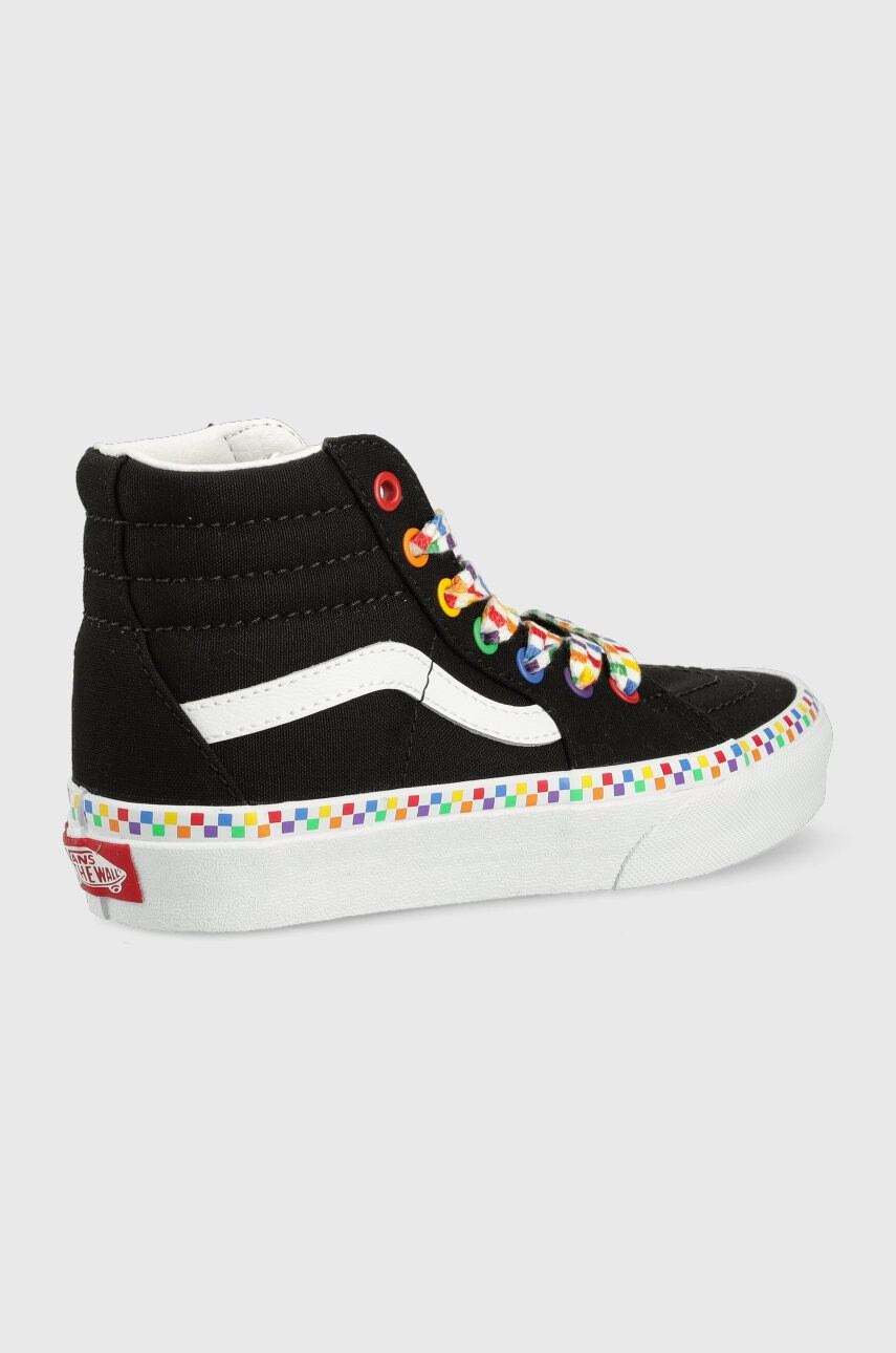 Vans Детски високи кецове в черно - Pepit.bg
