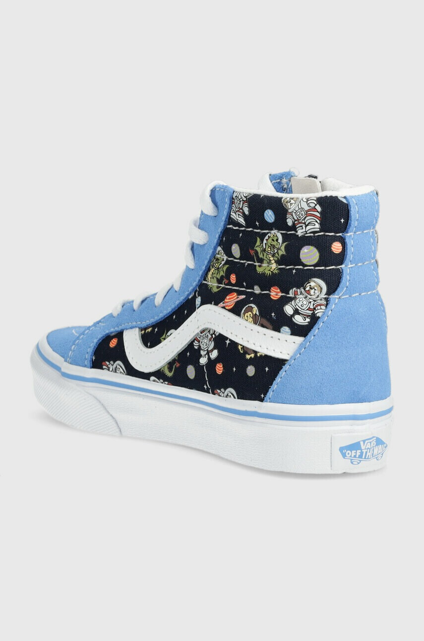 Vans Детски високи кецове SK8 Hi Reissue Side Zip GLOW BLKBU в синьо - Pepit.bg