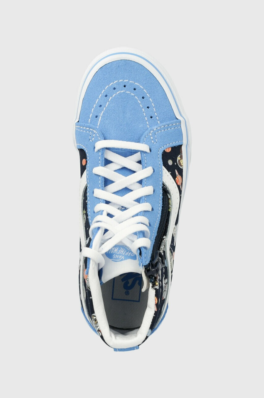 Vans Детски високи кецове SK8 Hi Reissue Side Zip GLOW BLKBU в синьо - Pepit.bg