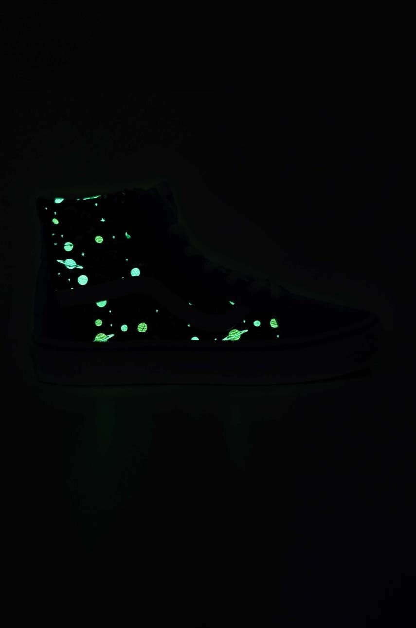 Vans Детски високи кецове SK8 Hi Reissue Side Zip GLOW BLKBU в синьо - Pepit.bg